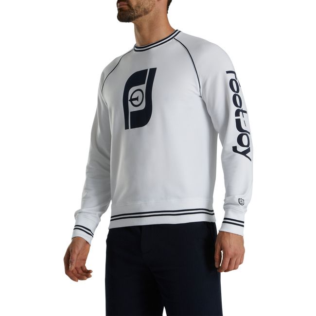 Felpa Footjoy French Terry Raglan Crewneck Uomo Bianche | VNAFWDQ-12