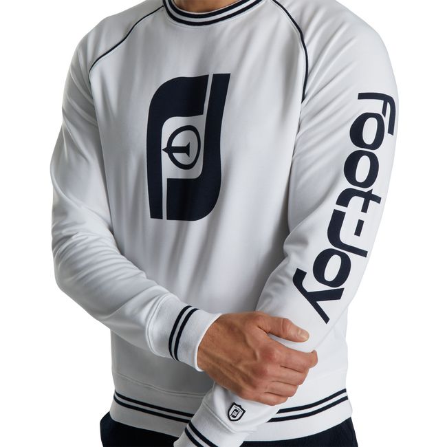 Felpa Footjoy French Terry Raglan Crewneck Uomo Bianche | VNAFWDQ-12