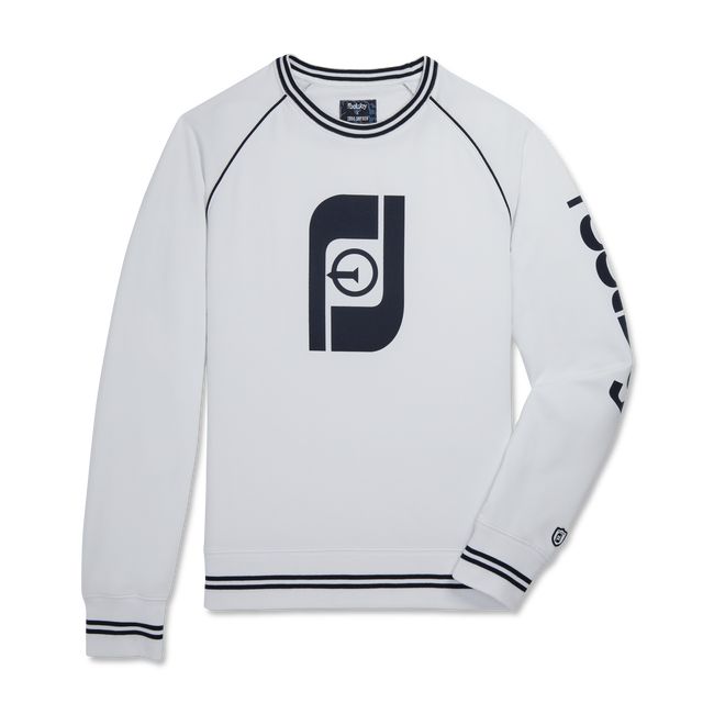 Felpa Footjoy French Terry Raglan Crewneck Uomo Bianche | VNAFWDQ-12