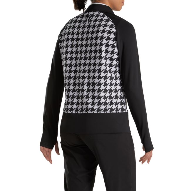 Felpa Footjoy Full-Zip Houndstooth Print Mid-Layer Donna Nere | YLMSGWA-98