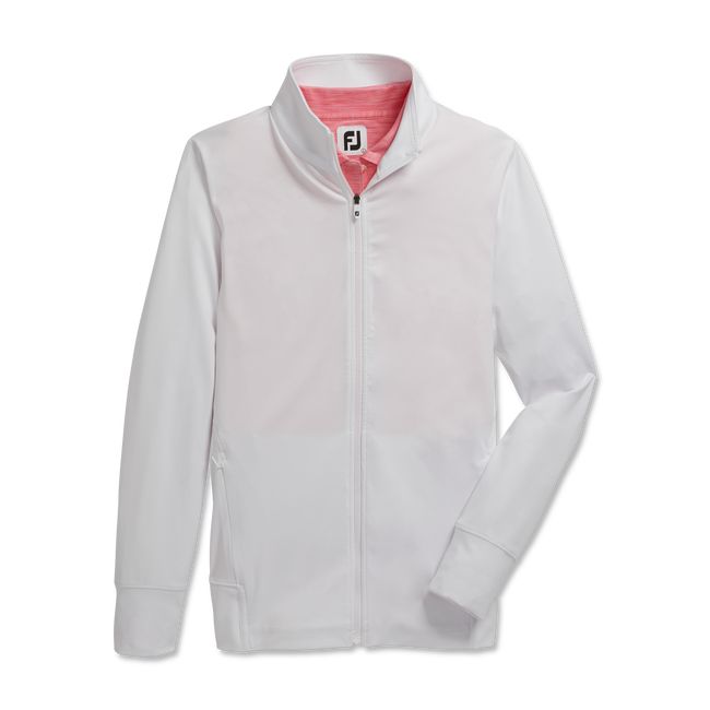 Felpa Footjoy Full-Zip Panel Pocket Mid Layer Donna Bianche | YABCMZD-40