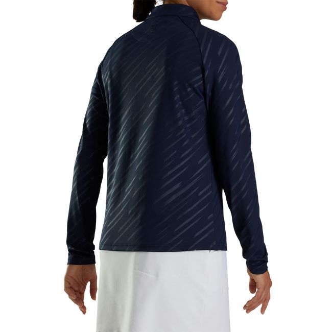 Felpa Footjoy Half-Zip Embossed Pullover Donna Blu Marino | HBLIRKA-39