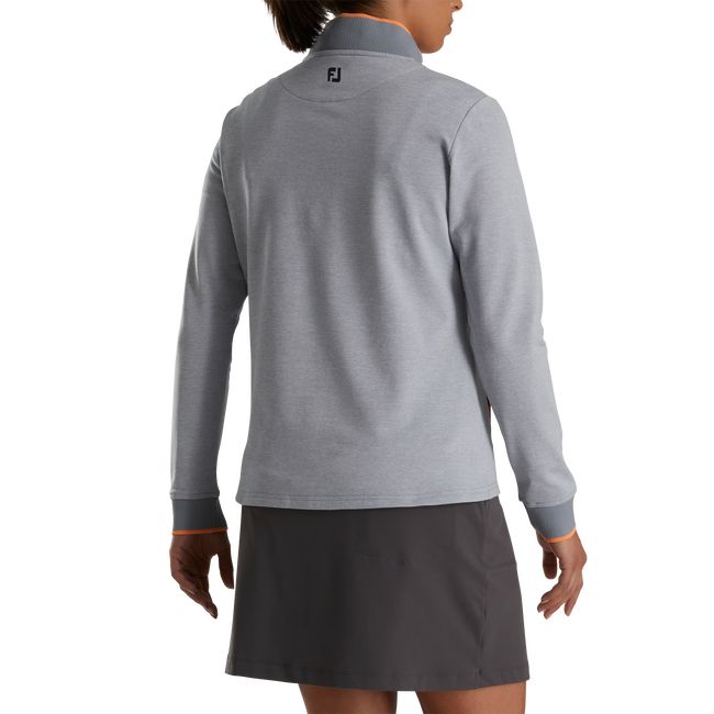 Felpa Footjoy Half-Zip Fleece Back Pique Mid-Layer Donna Grigie | VZUOFQK-91