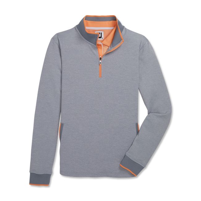 Felpa Footjoy Half-Zip Fleece Back Pique Mid-Layer Donna Grigie | VZUOFQK-91