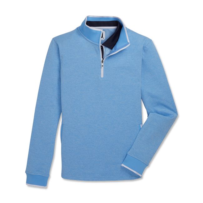 Felpa Footjoy Half-Zip Fleece Back Pique Mid-Layer Donna Blu | ZMTKAJF-79