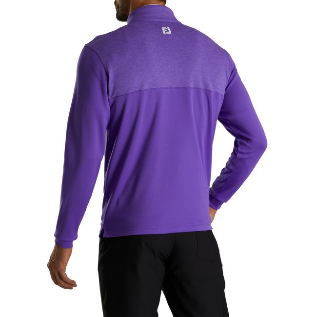 Felpa Footjoy Heather Yoke Half-Zip Mid-Layer Uomo Viola | NOCRQLB-59