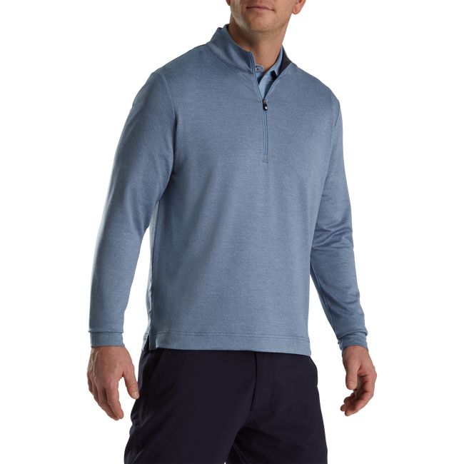 Felpa Footjoy Jacquard Texture Strato Intermedio Uomo Blu | CMOAVPB-05