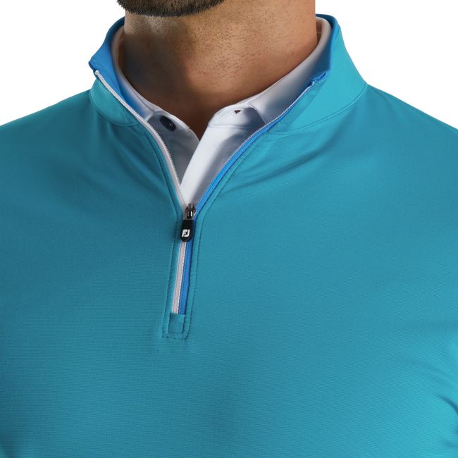 Felpa Footjoy Leggere Quarter-Zip Uomo Verde Acqua | DBCVOUP-68