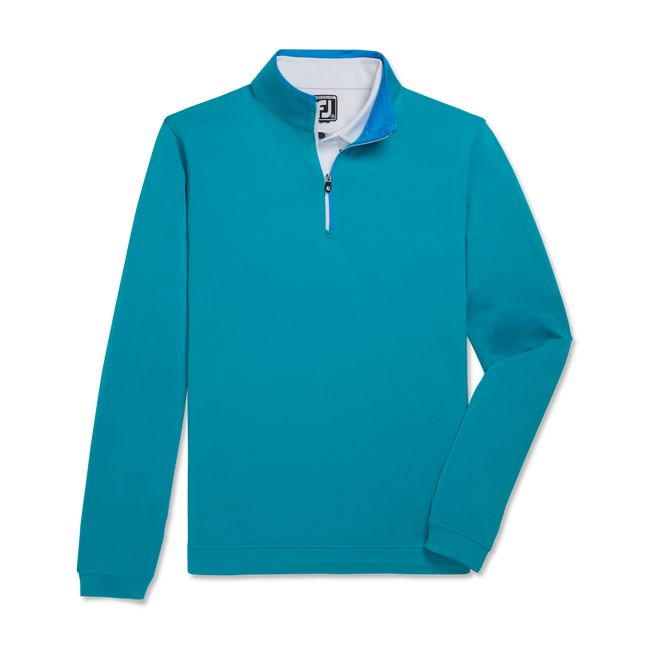 Felpa Footjoy Leggere Quarter-Zip Uomo Verde Acqua | DBCVOUP-68