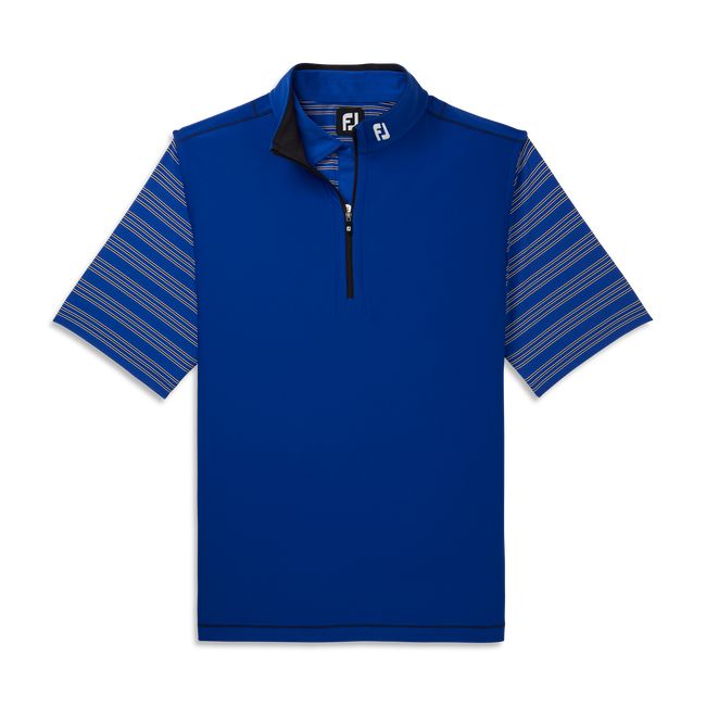 Felpa Footjoy Quarter-Zip Brushed Back - Fj Tour Logo Uomo Blu Scuro | NEGHQFP-26