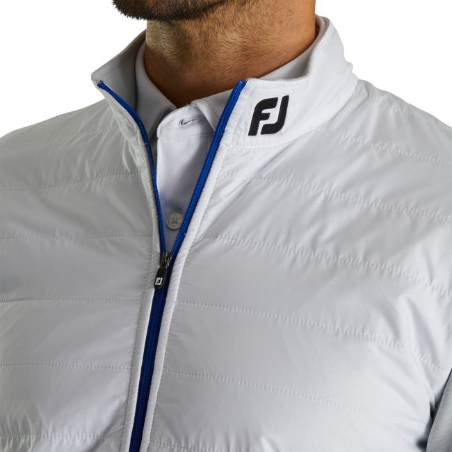 Giacca Footjoy Full-Zip Ibrido Uomo Bianche Grigie | TGSVNHQ-01