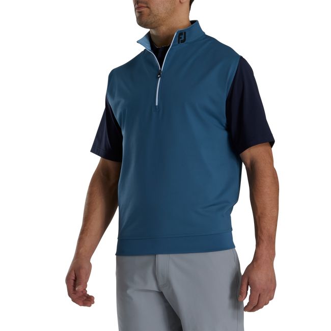 Gilet Footjoy Half-Zip Jersey - Fj Tour Collar Uomo Nere Blu | JBIGXKW-50