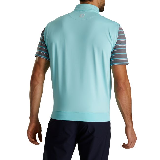 Gilet Footjoy Half-Zip Jersey Uomo Verde Acqua | TLXJINC-54