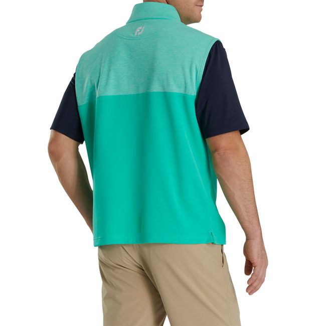 Gilet Footjoy Heather Yoke Half-Zip - Fj Tour Logo Uomo Verdi | LYPOZTC-76