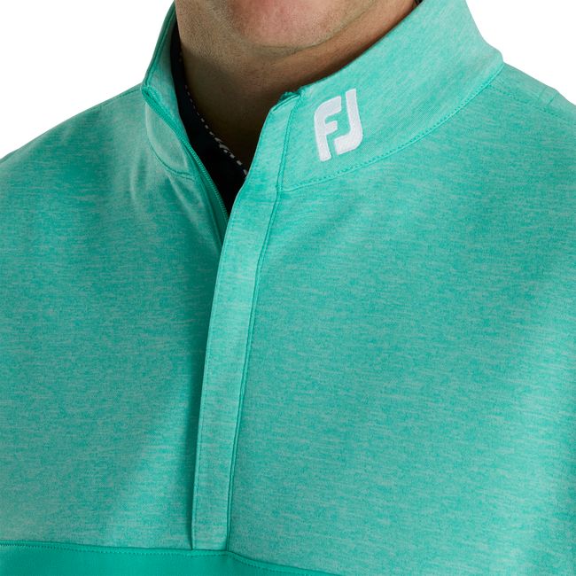 Gilet Footjoy Heather Yoke Half-Zip - Fj Tour Logo Uomo Verdi | LYPOZTC-76