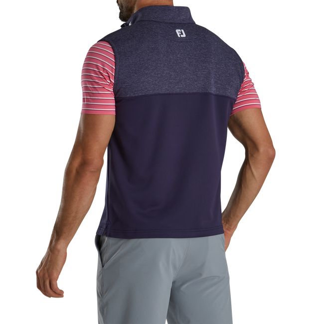 Gilet Footjoy Heather Yoke Half-Zip - Fj Tour Collar Uomo Blu Marino | YKDUBRQ-16