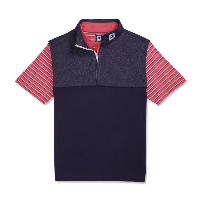 Gilet Footjoy Heather Yoke Half-Zip - Fj Tour Collar Uomo Blu Marino | YKDUBRQ-16