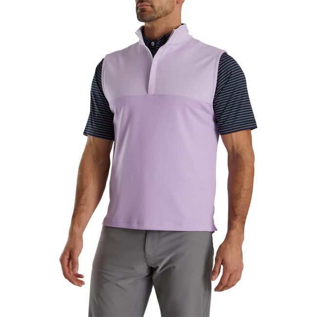 Gilet Footjoy Heather Yoke Half-Zip Uomo Viola | TPQJYVK-10