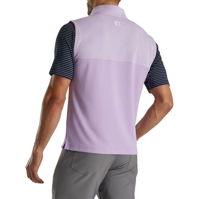 Gilet Footjoy Heather Yoke Half-Zip Uomo Viola | TPQJYVK-10