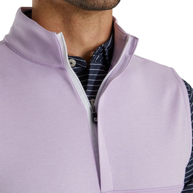 Gilet Footjoy Heather Yoke Half-Zip Uomo Viola | TPQJYVK-10