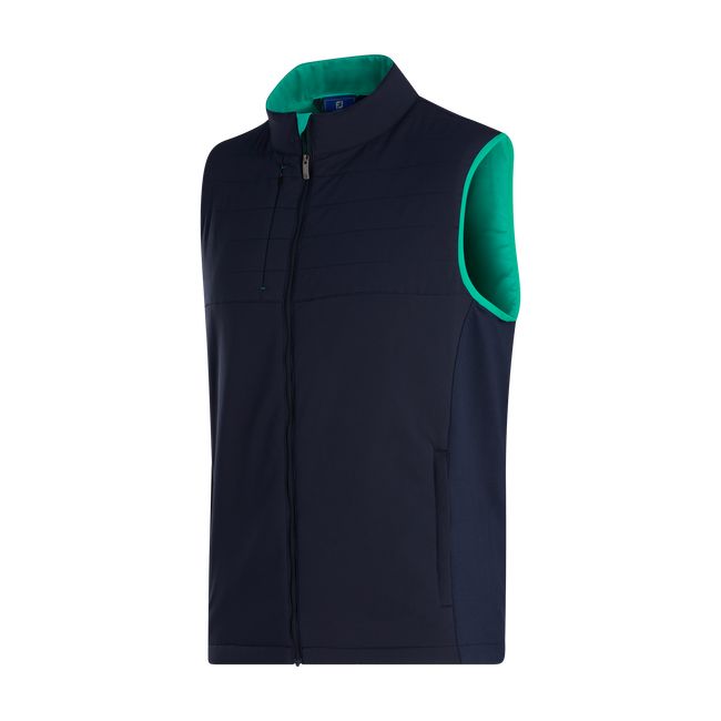 Gilet Footjoy Insulated Full-Zip Uomo Blu Marino Verdi | EAUDNGO-75