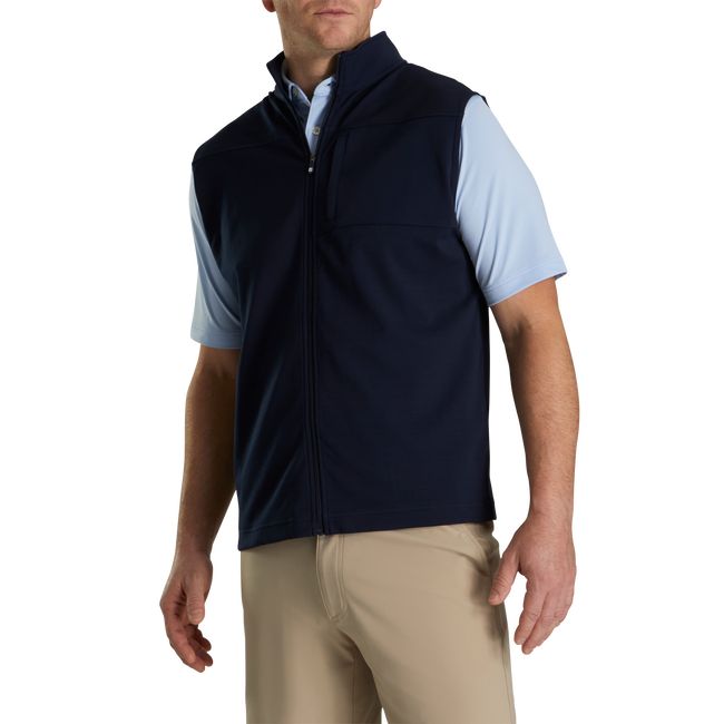 Gilet Footjoy Ottoman Knit Full-Zip Uomo Blu Marino | JUSZMOK-05