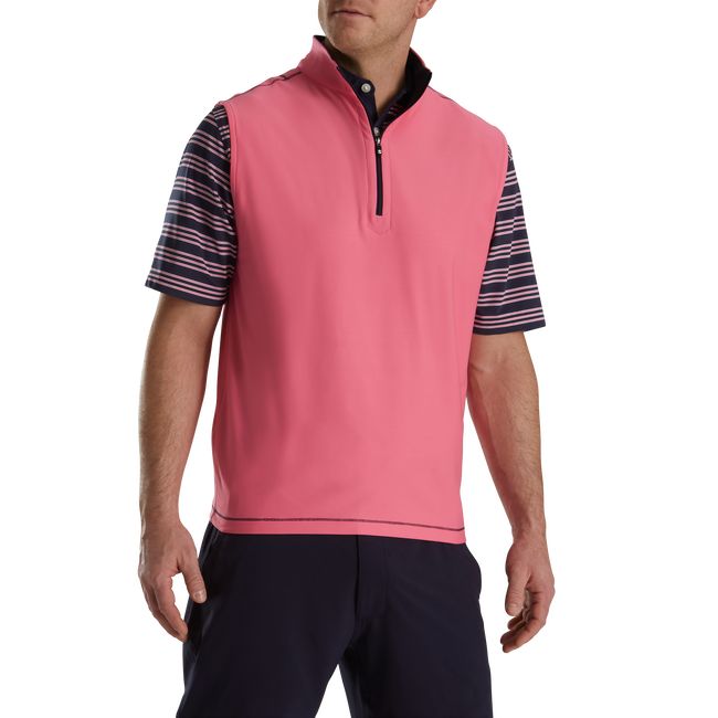 Gilet Footjoy Quarter-Zip Brushed Back Uomo Rosa | EWYUORI-02