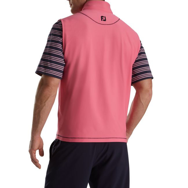 Gilet Footjoy Quarter-Zip Brushed Back Uomo Rosa | EWYUORI-02