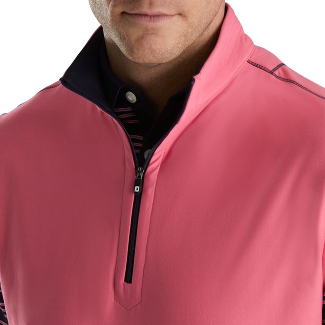 Gilet Footjoy Quarter-Zip Brushed Back Uomo Rosa | EWYUORI-02