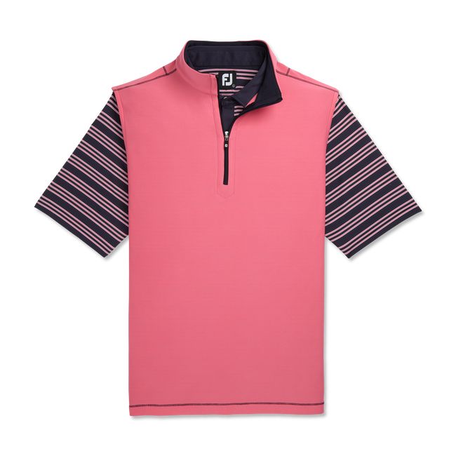 Gilet Footjoy Quarter-Zip Brushed Back Uomo Rosa | EWYUORI-02