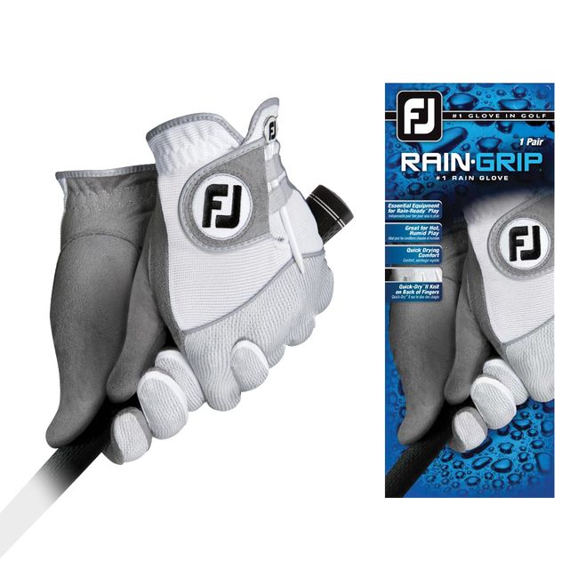 Guanti Da Golf Footjoy Raingrip Pair Uomo Bianche Grigie | PHDTGAE-45