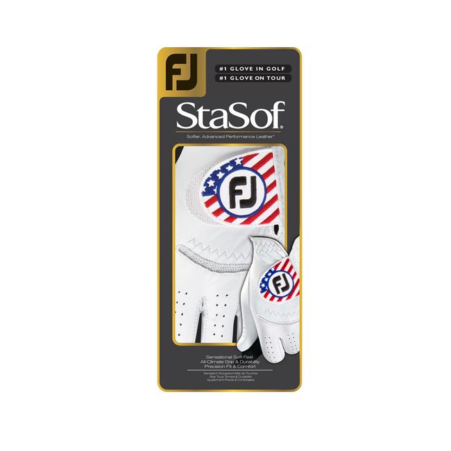 Guanti Da Golf Footjoy Stasof Flag Uomo Bianche | APSTNMO-31