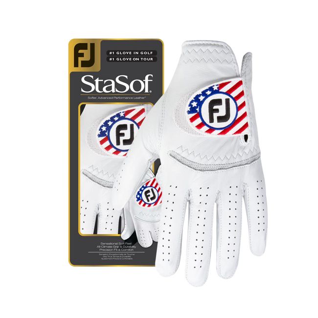 Guanti Da Golf Footjoy Stasof Flag Uomo Bianche | APSTNMO-31