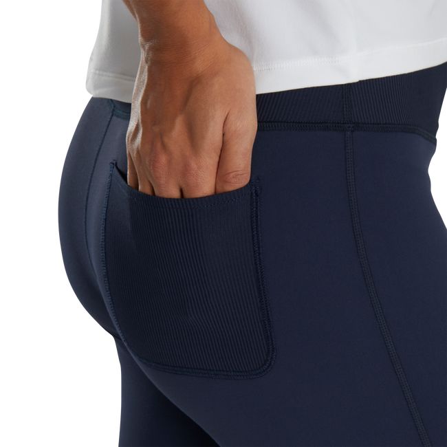 Leggings Footjoy Ankle Length Rib Block Donna Blu Marino | EMZRCWV-82