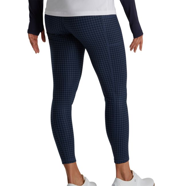 Leggings Footjoy Houndstooth Print Donna Blu Marino | HTWQKLU-87