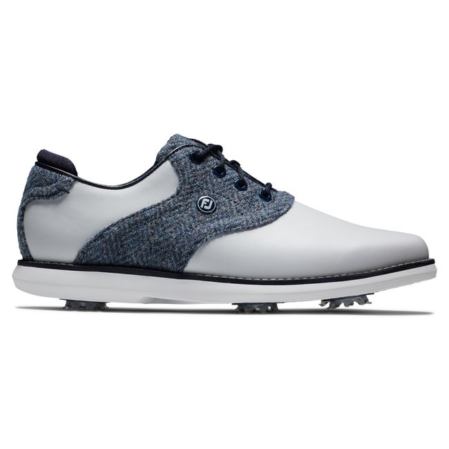 Scarpe Golf Chiodate Footjoy Lewis Traditions Donna Bianche Blu | ZSBXNDY-65