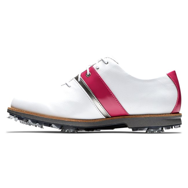 Scarpe Golf Chiodate Footjoy MyJoys Premiere Series - Traditional Donna Bianche Fucsia | SDUMCKZ-49