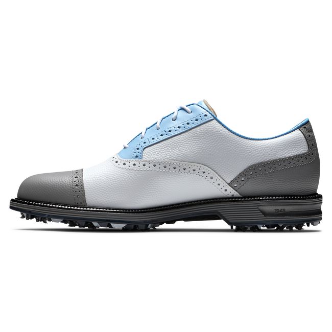 Scarpe Golf Chiodate Footjoy Myjoys Premiere Series - Tarlow Uomo Bianche Blu Chiaro Grigie | KHTCPSD-63