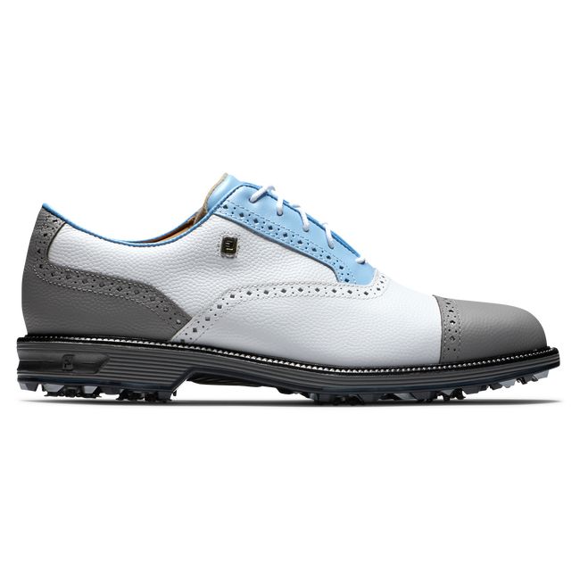 Scarpe Golf Chiodate Footjoy Myjoys Premiere Series - Tarlow Uomo Bianche Blu Chiaro Grigie | KHTCPSD-63