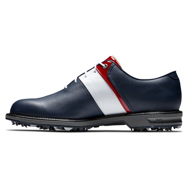 Scarpe Golf Chiodate Footjoy Myjoys Premiere Series - Packard Uomo Blu Marino Bianche | XPUCYLI-06