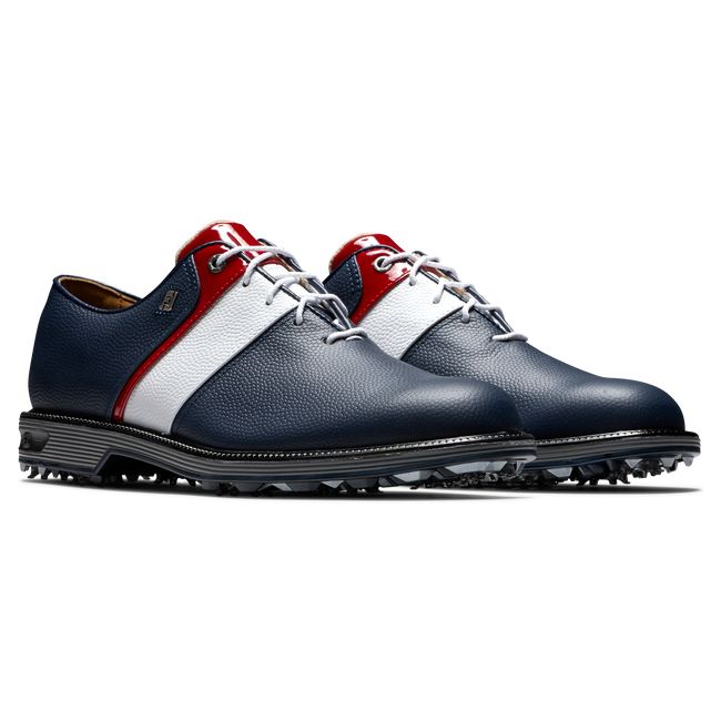 Scarpe Golf Chiodate Footjoy Myjoys Premiere Series - Packard Uomo Blu Marino Bianche | XPUCYLI-06