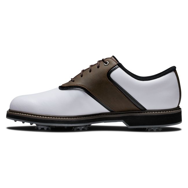 Scarpe Golf Chiodate Footjoy Originali Uomo Bianche Marroni | QXPYTZL-01