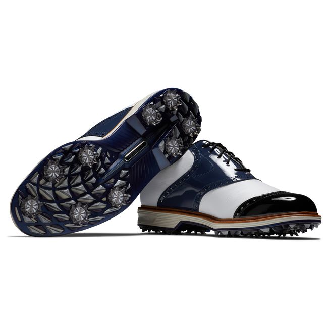 Scarpe Golf Chiodate Footjoy Premiere Series – Wilcox Uomo Bianche Blu Marino Nere | QYHDKSA-67