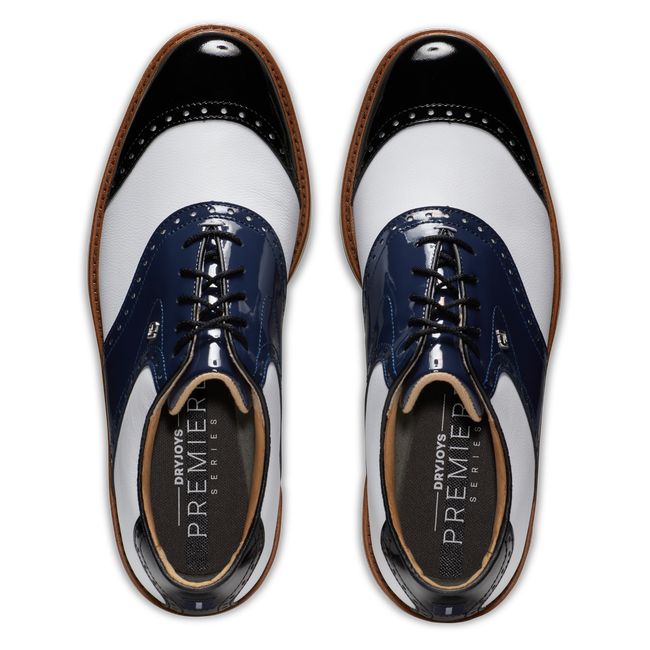 Scarpe Golf Chiodate Footjoy Premiere Series – Wilcox Uomo Bianche Blu Marino Nere | QYHDKSA-67