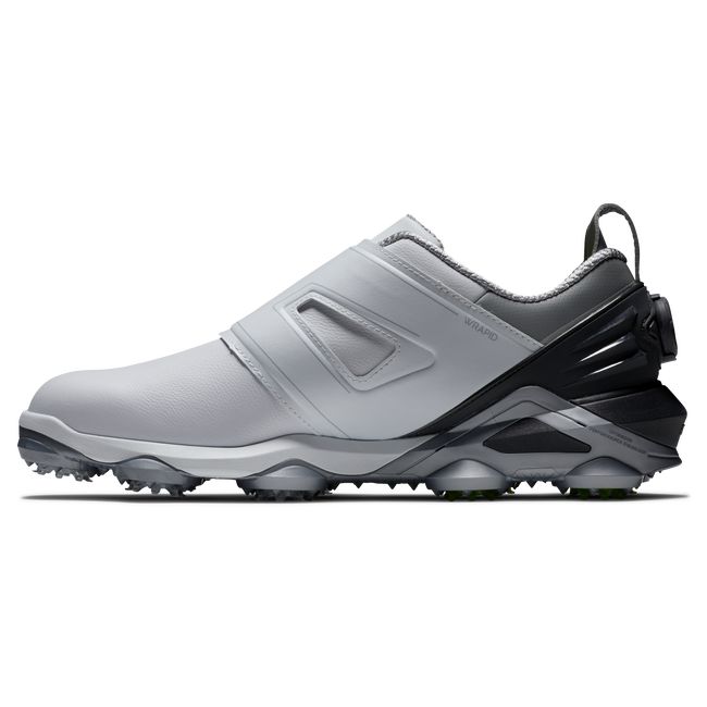 Scarpe Golf Chiodate Footjoy Tour Alpha Boa Uomo Bianche Grigie | IKDWZAB-14