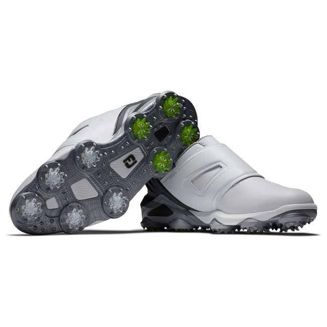 Scarpe Golf Chiodate Footjoy Tour Alpha Boa Uomo Bianche Grigie | IKDWZAB-14