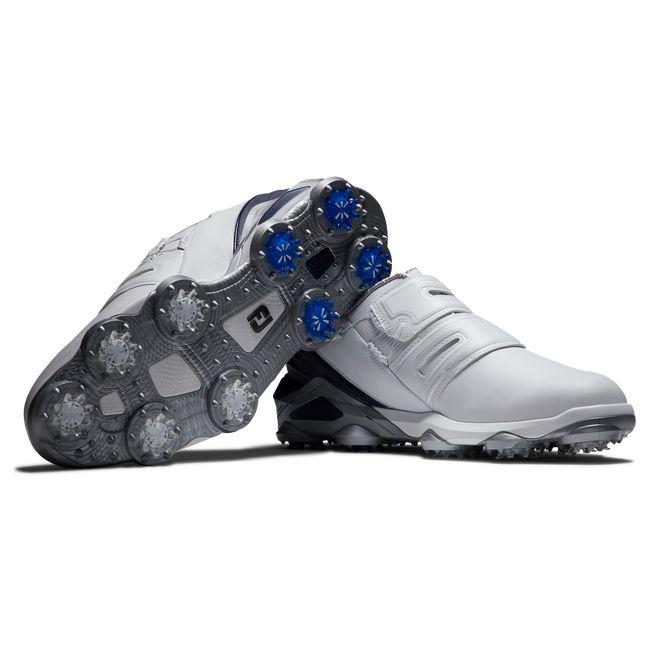 Scarpe Golf Chiodate Footjoy Tour Alpha Dual Boa Uomo Bianche Grigie | MVWAXFJ-37