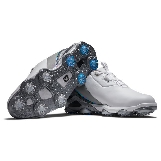 Scarpe Golf Chiodate Footjoy Tour Alpha Uomo Bianche Grigie | NPRMHSC-04