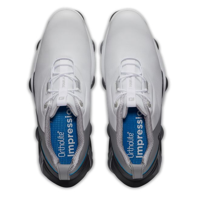 Scarpe Golf Chiodate Footjoy Tour Alpha Uomo Bianche Grigie | NPRMHSC-04