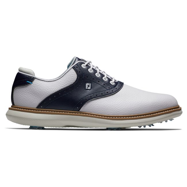 Scarpe Golf Chiodate Footjoy Traditionally Uomo Bianche Blu Marino | AYZKLIW-50